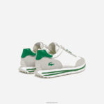 Lacoste נעלי ספורט בדגש זהב טקסטיל עם ספין DZ4D0D2743 לבן/ירוק 082 נשים - Image 3