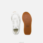 Lacoste נעלי ספורט בדגש זהב טקסטיל עם ספין DZ4D0D2744 לבן 21 גרם נשים - Image 4