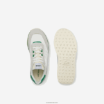 Lacoste נעלי ספורט בדגש זהב טקסטיל עם ספין DZ4D0D2743 לבן/ירוק 082 נשים - Image 4