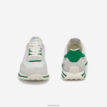 Lacoste נעלי ספורט בדגש זהב טקסטיל עם ספין DZ4D0D2743 לבן/ירוק 082 נשים - Image 5