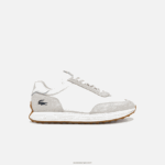 Lacoste נעלי ספורט בדגש זהב טקסטיל עם ספין DZ4D0D2744 לבן 21 גרם נשים