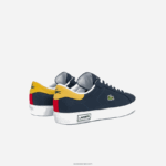 Lacoste נעלי ספורט בדגש עור powercourt DZ4D0D1884 צהוב נייבי 2 מ"ר גברים - Image 3