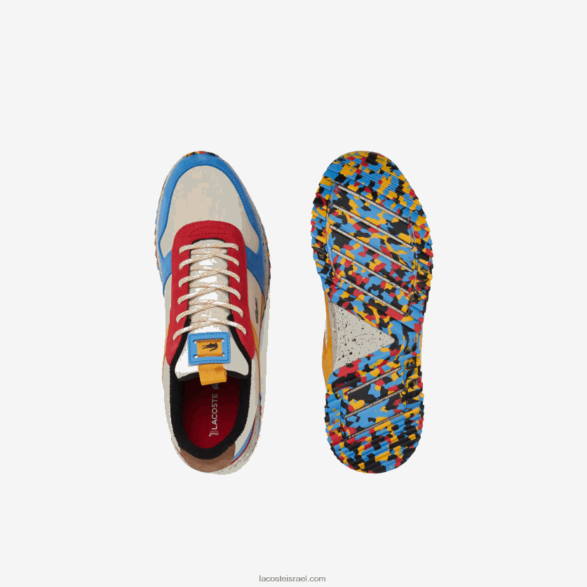 Lacoste נעלי ספורט בלוק עור של joggeur 2.0 DZ4D0D1905 לבן אדום 4y0 גברים - Image 4