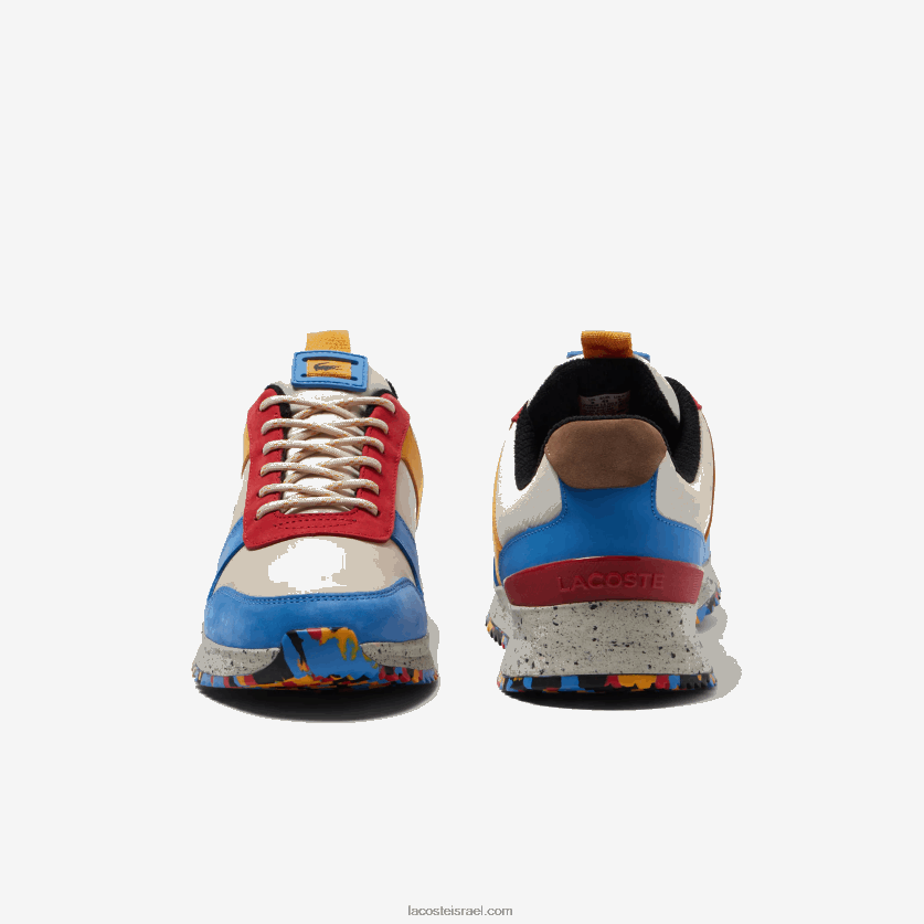 Lacoste נעלי ספורט בלוק עור של joggeur 2.0 DZ4D0D1905 לבן אדום 4y0 גברים - Image 5