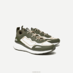 Lacoste נעלי ספורט טקסטיל אקטיביות 4851 DZ4D0D1887 ירוק כהה & אוף לבן 1x3 גברים - Image 2