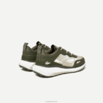 Lacoste נעלי ספורט טקסטיל אקטיביות 4851 DZ4D0D1887 ירוק כהה & אוף לבן 1x3 גברים - Image 3