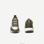 Lacoste נעלי ספורט טקסטיל אקטיביות 4851 DZ4D0D1887 ירוק כהה & אוף לבן 1x3 גברים - Image 5