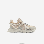 Lacoste נעלי ספורט טקסטיל אקטיביות של l003 DZ4D0D1731 לבן 18c גברים
