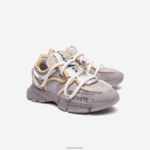 Lacoste נעלי ספורט טקסטיל אקטיביות של l003 DZ4D0D2692 אפור לבן 1e7 נשים - Image 2