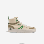 Lacoste נעלי ספורט טקסטיל בינוניות l004 DZ4D0D1753 lt tan/grn af6 גברים