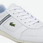 Lacoste נעלי ספורט טקסטיל ועור מבטא של menerva DZ4D0D1704 לבן ואדום 286 גברים - Image 6