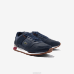 Lacoste נעלי ספורט טקסטיל ועור של שותף DZ4D0D1712 מסטיק חיל הים gu1 גברים - Image 2