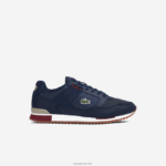 Lacoste נעלי ספורט טקסטיל ועור של שותף DZ4D0D1712 מסטיק חיל הים gu1 גברים