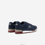 Lacoste נעלי ספורט טקסטיל ועור של שותף DZ4D0D1712 מסטיק חיל הים gu1 גברים - Image 3