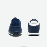Lacoste נעלי ספורט טקסטיל ועור של menerva DZ4D0D1699 נייבי ולבן 092 גברים - Image 5