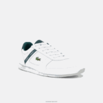 Lacoste נעלי ספורט טקסטיל ועור של menerva DZ4D0D1700 לבן וירוק כהה 1r5 גברים