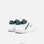 Lacoste נעלי ספורט טקסטיל ועור של menerva DZ4D0D1700 לבן וירוק כהה 1r5 גברים - Image 3