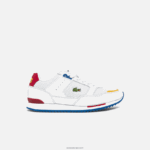 Lacoste נעלי ספורט טקסטיל ועור של partner piste DZ4D0D1888 לבן/כחול 080 גברים