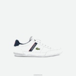 Lacoste נעלי ספורט טקסטיל של chaymon וסינטטיות DZ4D0D1791 לבן/צי ואדום 407 גברים