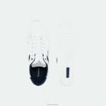 Lacoste נעלי ספורט טקסטיל של chaymon וסינטטיות DZ4D0D1791 לבן/צי ואדום 407 גברים - Image 4