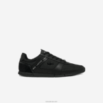Lacoste נעלי ספורט טקסטיל של menerva DZ4D0D1701 שחור 02h גברים