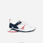 Lacoste נעלי ספורט טקסטיל l003 DZ4D0D1799 לבן/צי ואדום 407 גברים