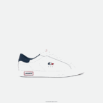 Lacoste נעלי ספורט טריקולור מעור powercourt DZ4D0D1858 לבן/צי ואדום 407 גברים