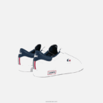 Lacoste נעלי ספורט טריקולור מעור powercourt DZ4D0D1858 לבן/צי ואדום 407 גברים - Image 3