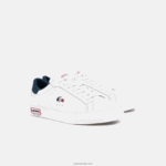 Lacoste נעלי ספורט טריקולור מעור powercourt DZ4D0D2704 לבן/צי ואדום 407 נשים - Image 2