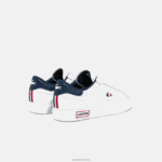 Lacoste נעלי ספורט טריקולור מעור powercourt DZ4D0D2704 לבן/צי ואדום 407 נשים - Image 3