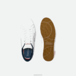 Lacoste נעלי ספורט טריקולור מעור powercourt DZ4D0D2704 לבן/צי ואדום 407 נשים - Image 4