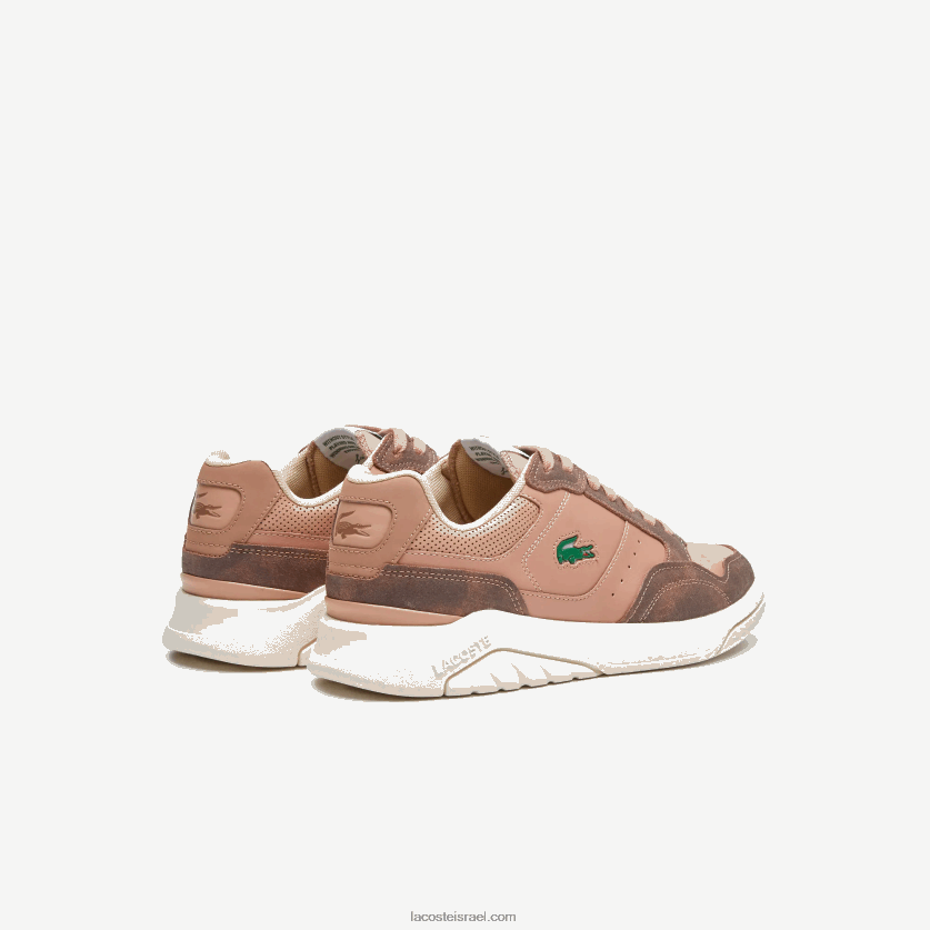Lacoste נעלי ספורט לוקס מעור game advance DZ4D0D1902 חום לבן 2c3 גברים - Image 3
