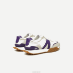 Lacoste נעלי ספורט מנוגדות בצבע עור דלוקס l-spin DZ4D0D1789 אוף לבן וסגול אג'ה גברים - Image 3
