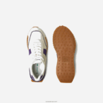 Lacoste נעלי ספורט מנוגדות בצבע עור דלוקס l-spin DZ4D0D1789 אוף לבן וסגול אג'ה גברים - Image 4