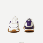 Lacoste נעלי ספורט מנוגדות בצבע עור דלוקס l-spin DZ4D0D1789 אוף לבן וסגול אג'ה גברים - Image 5