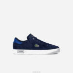 Lacoste נעלי ספורט מנוגדות בצבע עור powercourt DZ4D0D1900 נייבי ואוף לבן j18 גברים