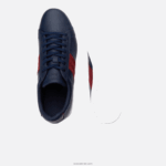 Lacoste נעלי ספורט מסוג carnaby evo מעור וזמש DZ4D0D1717 חיל הים ואדום כהה 5a5 גברים - Image 3