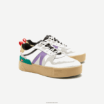 Lacoste נעלי ספורט מסוג l002 עור וזמש בצבע פופ DZ4D0D2741 לבן/ירוק 082 נשים - Image 2