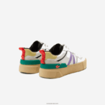 Lacoste נעלי ספורט מסוג l002 עור וזמש בצבע פופ DZ4D0D2741 לבן/ירוק 082 נשים - Image 3