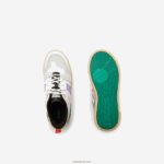 Lacoste נעלי ספורט מסוג l002 עור וזמש בצבע פופ DZ4D0D2741 לבן/ירוק 082 נשים - Image 4