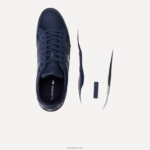 Lacoste נעלי ספורט מעור chaymon DZ4D0D1710 נייבי ואוף לבן j18 גברים - Image 3
