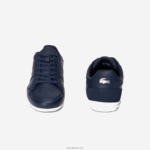 Lacoste נעלי ספורט מעור chaymon DZ4D0D1710 נייבי ואוף לבן j18 גברים - Image 4