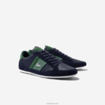 Lacoste נעלי ספורט מעור chaymon DZ4D0D1735 נייבי וירוק 2s3 גברים - Image 2