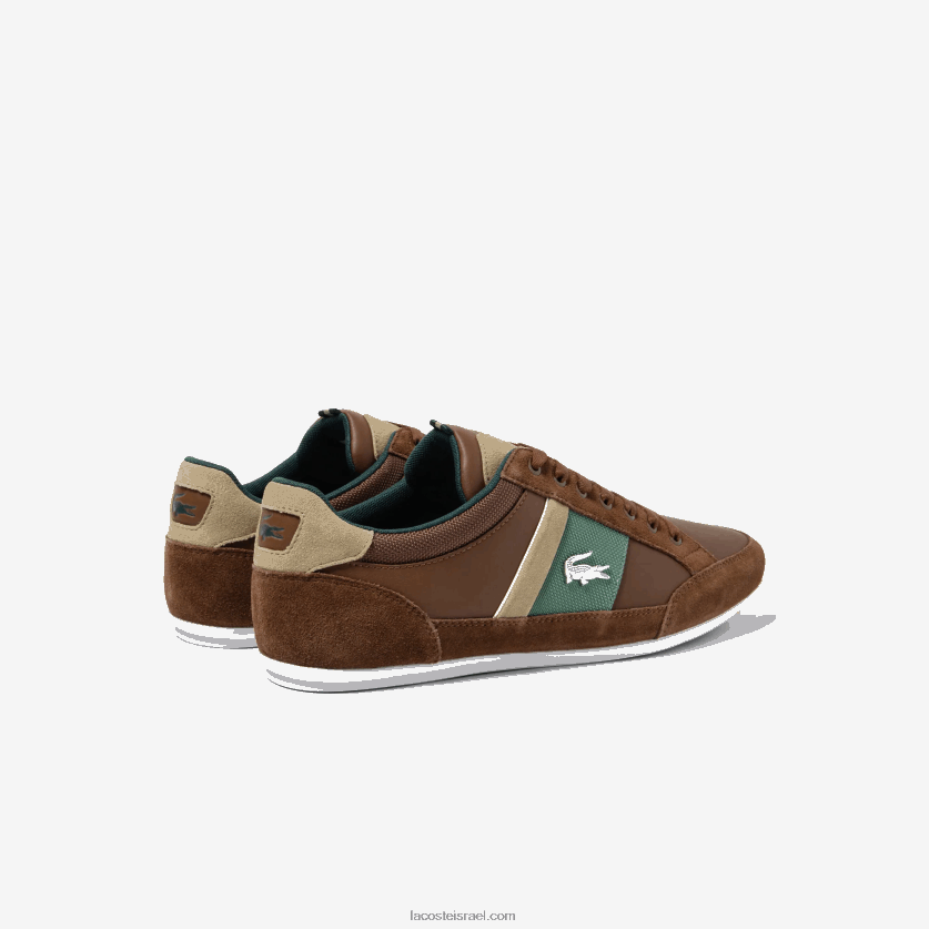 Lacoste נעלי ספורט מעור chaymon DZ4D0D1736 חום ירוק כהה 2a1 גברים - Image 3