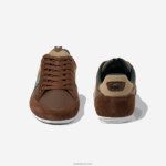 Lacoste נעלי ספורט מעור chaymon DZ4D0D1736 חום ירוק כהה 2a1 גברים - Image 5