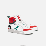 Lacoste נעלי ספורט מעור בינוני l004 DZ4D0D1794 לבן ואדום 286 גברים - Image 2