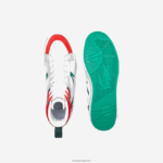 Lacoste נעלי ספורט מעור בינוני l004 DZ4D0D1794 לבן ואדום 286 גברים - Image 4