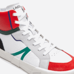 Lacoste נעלי ספורט מעור בינוני l004 DZ4D0D1794 לבן ואדום 286 גברים - Image 6