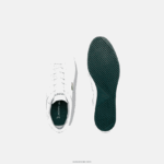 Lacoste נעלי ספורט מעור בית המשפט DZ4D0D1913 לבן 21 גרם גברים - Image 4