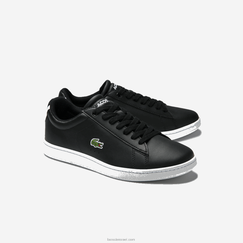 Lacoste נעלי ספורט מעור מצופה רשת של carnaby evo DZ4D0D2717 שחור 024 נשים - Image 2